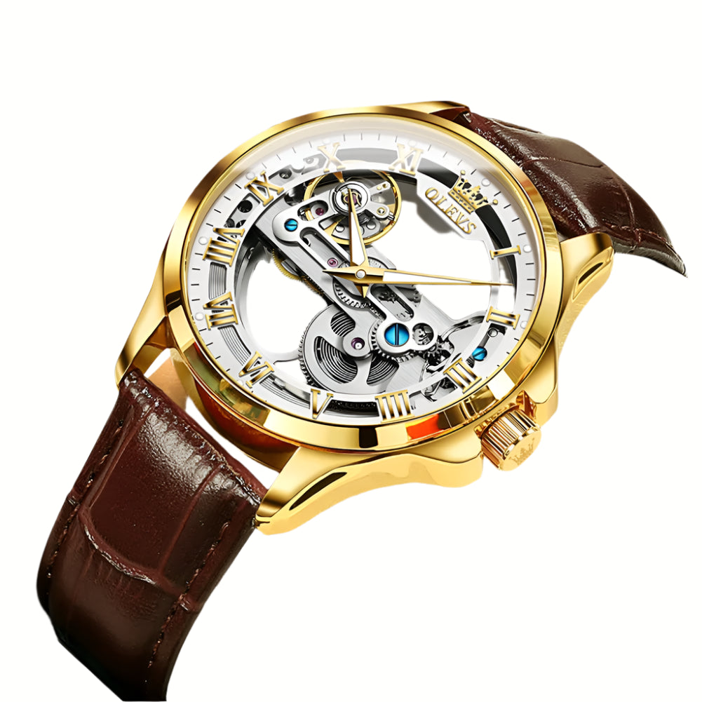 Automatic Mechanical Watch Waterproof Leather 4 Variants