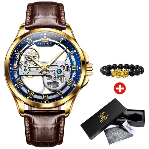 Automatic Mechanical Watch Waterproof Leather 4 Variants