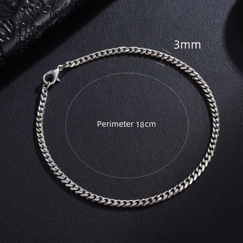 Cuban Chain Bracelet Classic Stainless Steel 3/5/7/9mm