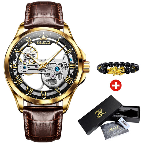 Automatic Mechanical Watch Waterproof Leather 4 Variants