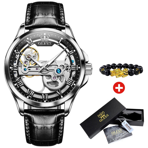 Automatic Mechanical Watch Waterproof Leather 4 Variants