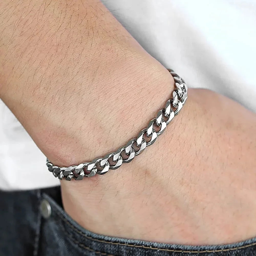 Cuban Chain Bracelet Classic Stainless Steel 3/5/7/9mm