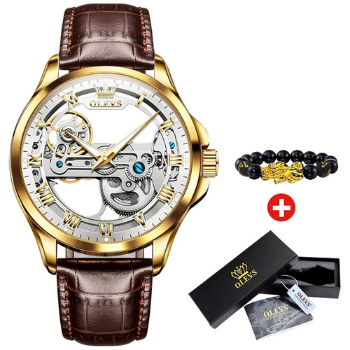 Automatic Mechanical Watch Waterproof Leather 4 Variants
