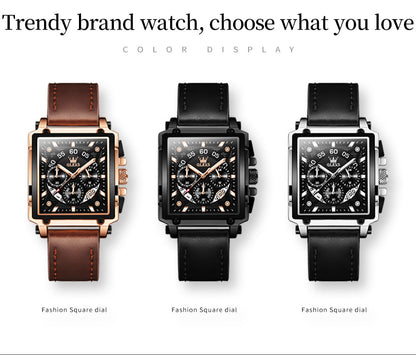 Square Quartz Watch Waterproof 3 Variants