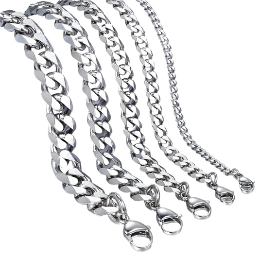 Cuban Chain Bracelet Classic Stainless Steel 3/5/7/9mm