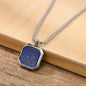 Vnox Black Square Necklace For Men, Stainless Steel Geometric Pendant,